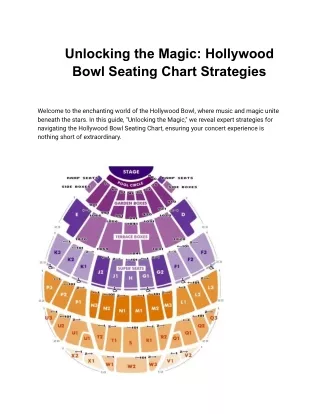 Unlocking the Magic_ Hollywood Bowl Seating Chart Strategies