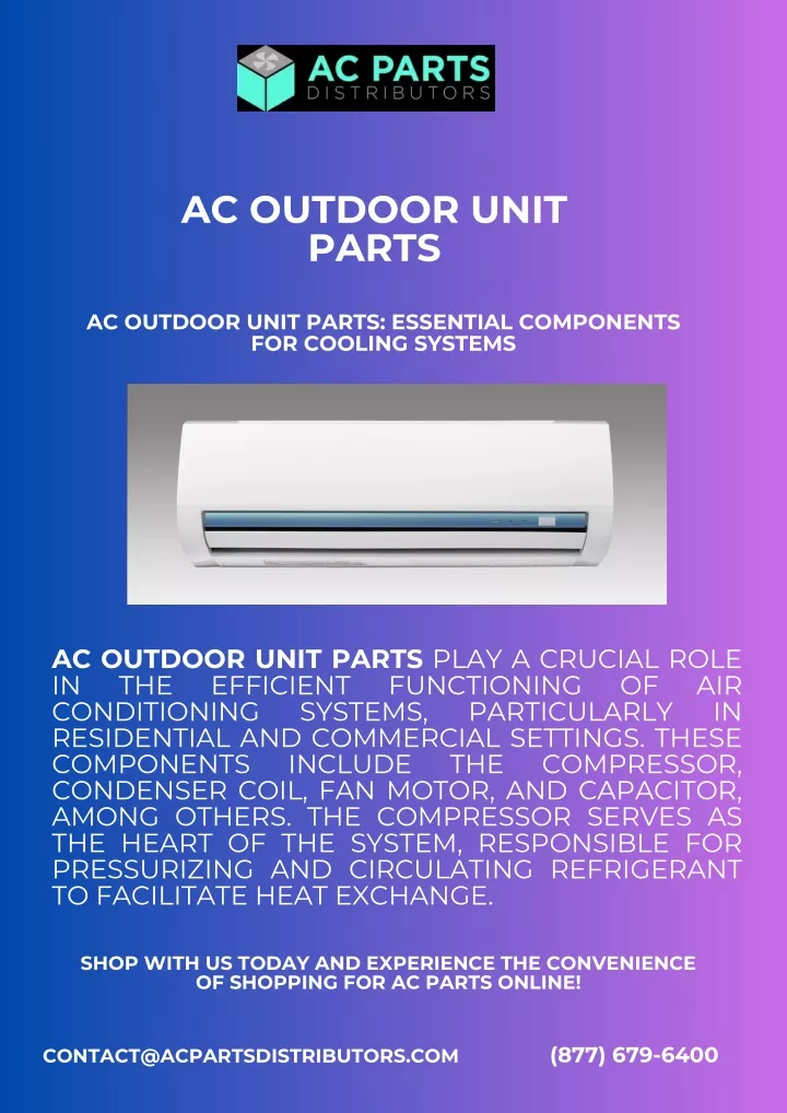 ac outdoor unit parts