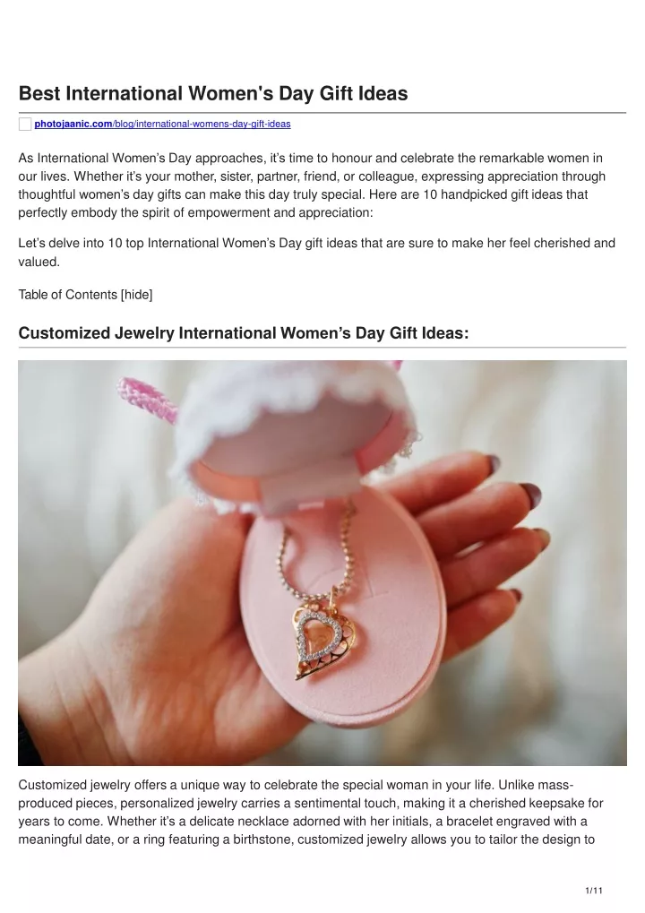 best international women s day gift ideas