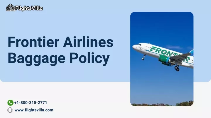 frontier airlines baggage policy