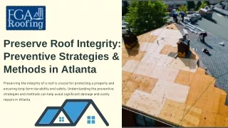 Preserve Roof Integrity Preventive Strategies & Methods in Atlanta