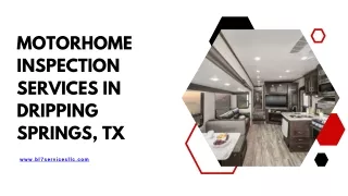 Motorhome Inspection Services in Dripping Springs, TX