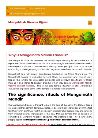 Why is Mangalnath Mandir Famous?