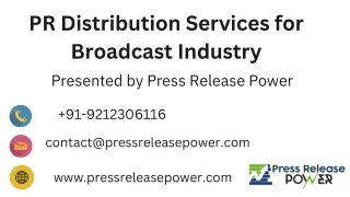pr distribution services for broadcast industry