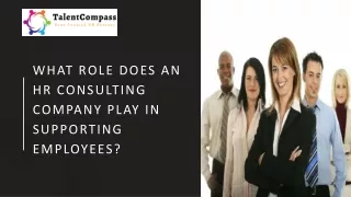 In what ways does an HR consulting firm assist employees?