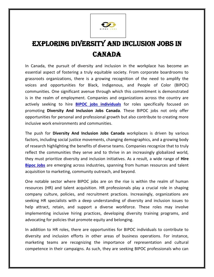 exploring diversity and inclusion jobs