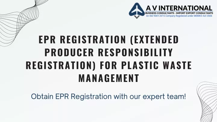 epr registration extended producer responsibility