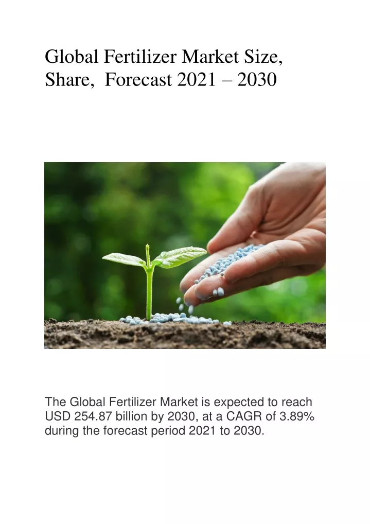 global fertilizer market size share forecast 2021