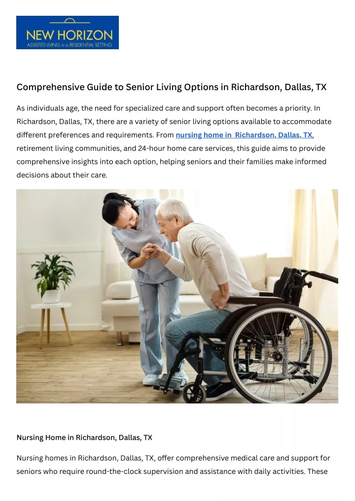 comprehensive guide to senior living options