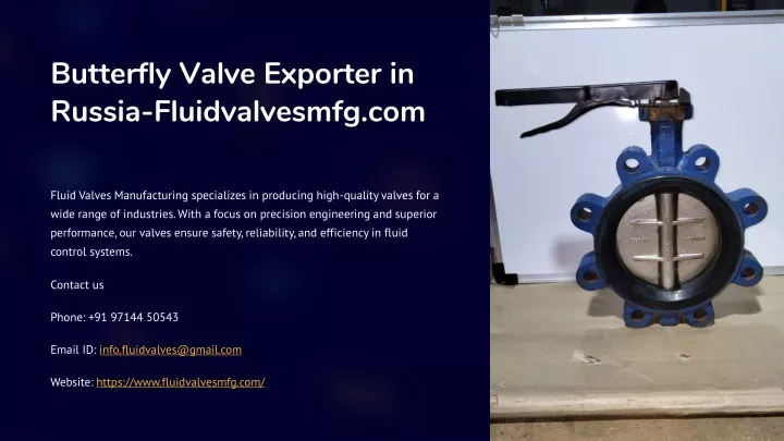 butterfly valve exporter in russia fluidvalvesmfg