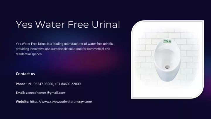 yes water free urinal