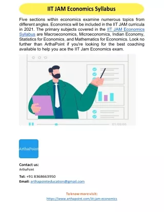 IIT JAM Economics Syllabus