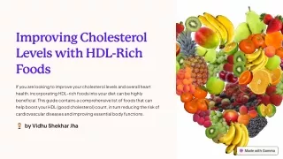 Improve Cholesterol Level with HDL Rich Foods