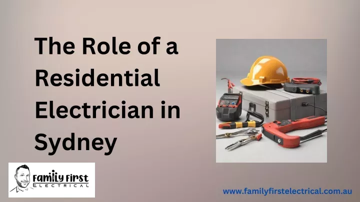 the role of a residential electrician in sydney