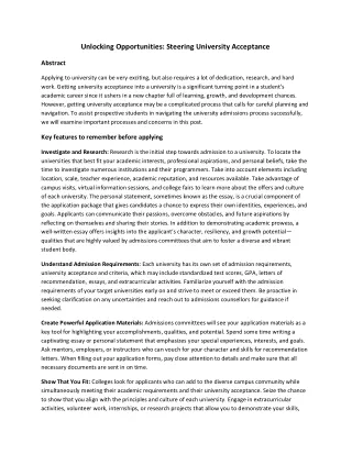 unlocking opportunities steering university