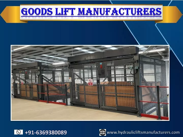 goods lift manufacturers