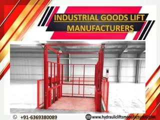 Industrial Goods Lift Machine,Goods Elevator,Self Structure Goods Lift,Hydraulic Lifting Equipment,Heavy Duty Goods Elev