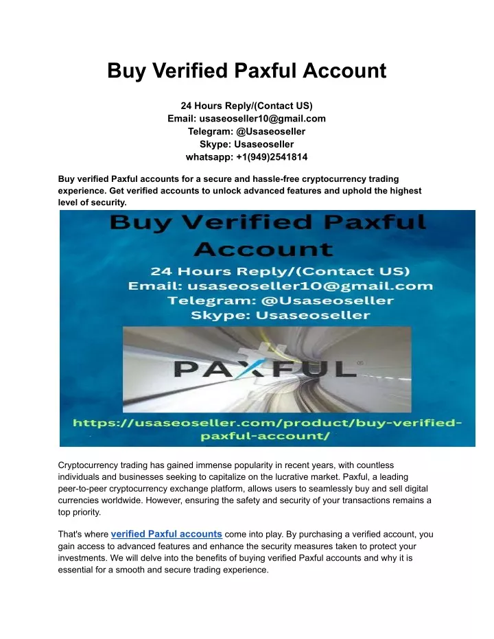 buy verified paxful account