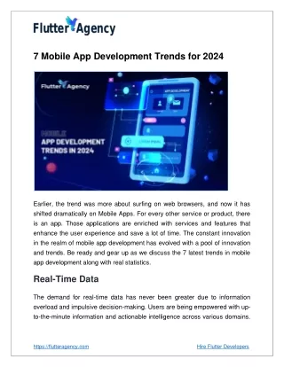 7 mobile app development trends for 2024