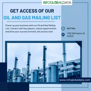 Get Access of Our Oil and Gas Mailing List - InfoGlobalData