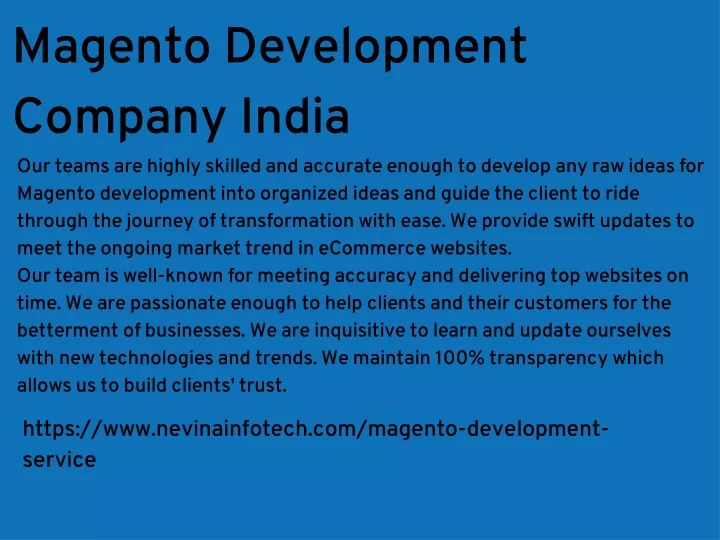 magento development company india our teams