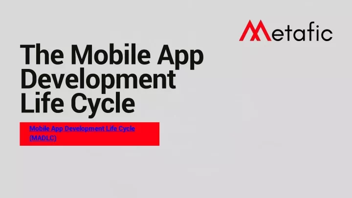 the mobile app development life cycle