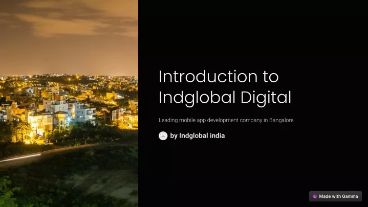 introduction to indglobal digital