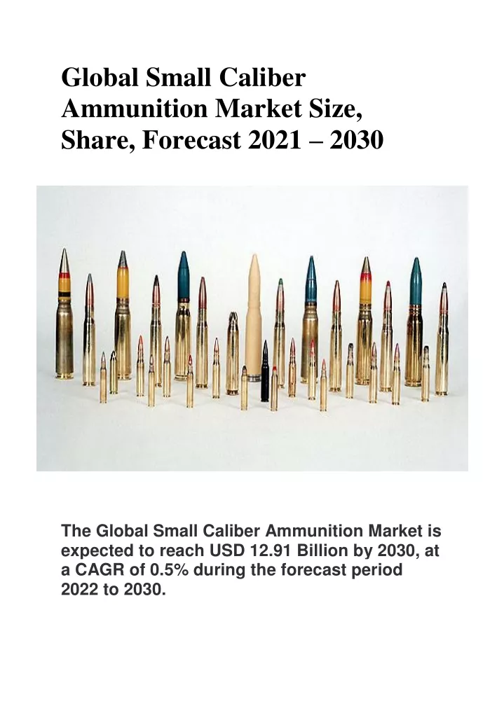 global small caliber ammunition market size share