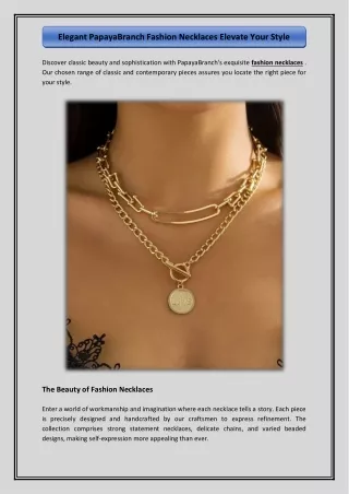 Elegant PapayaBranch Fashion Necklaces Elevate Your Style (1)