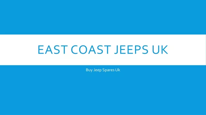 east coast jeeps uk