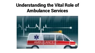 understanding the vital role of ambulance services