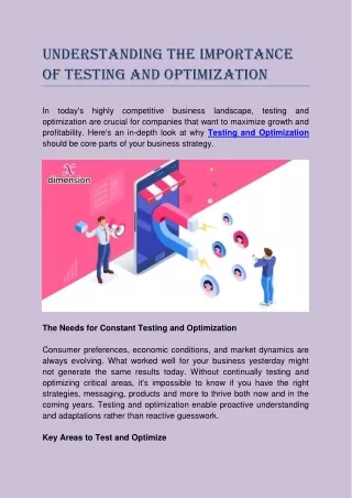 Understanding the Importance of Testing and Optimization