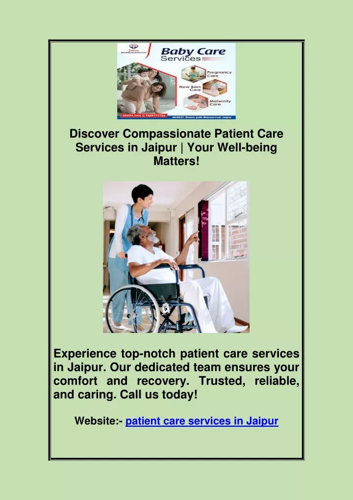 discover compassionate patient care services