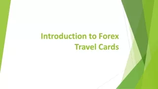Introduction to Forex Travel Cards