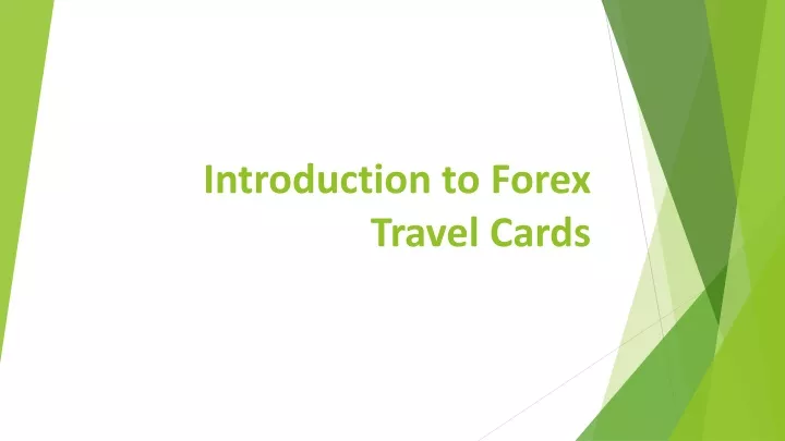introduction to forex travel cards