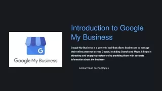 introduction to google my business