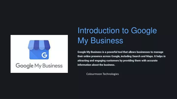 introduction to google my business
