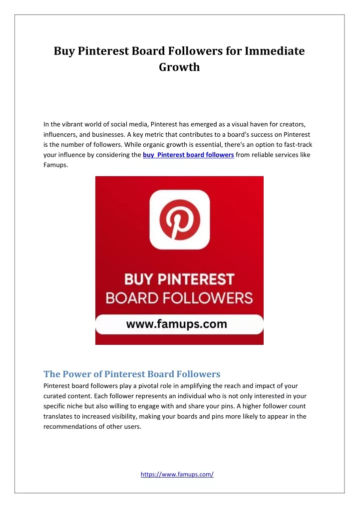 buy pinterest board followers for immediate growth