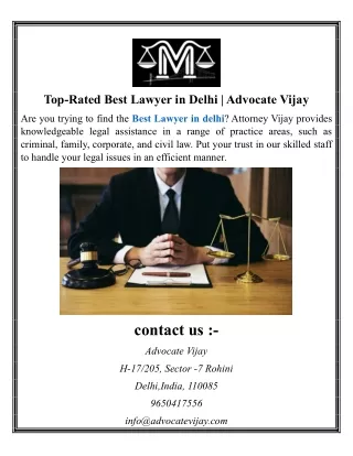 Top-Rated Best Lawyer in Delhi | Advocate Vijay