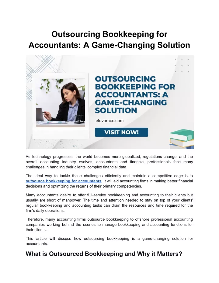 outsourcing bookkeeping for accountants a game