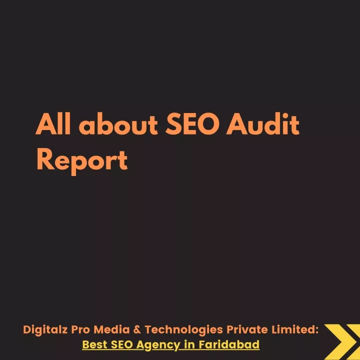 all about seo audit report