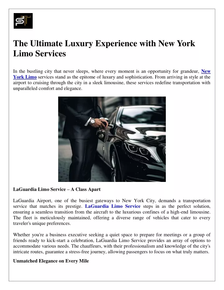 the ultimate luxury experience with new york limo