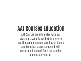 aat courses education aat courses are integrated