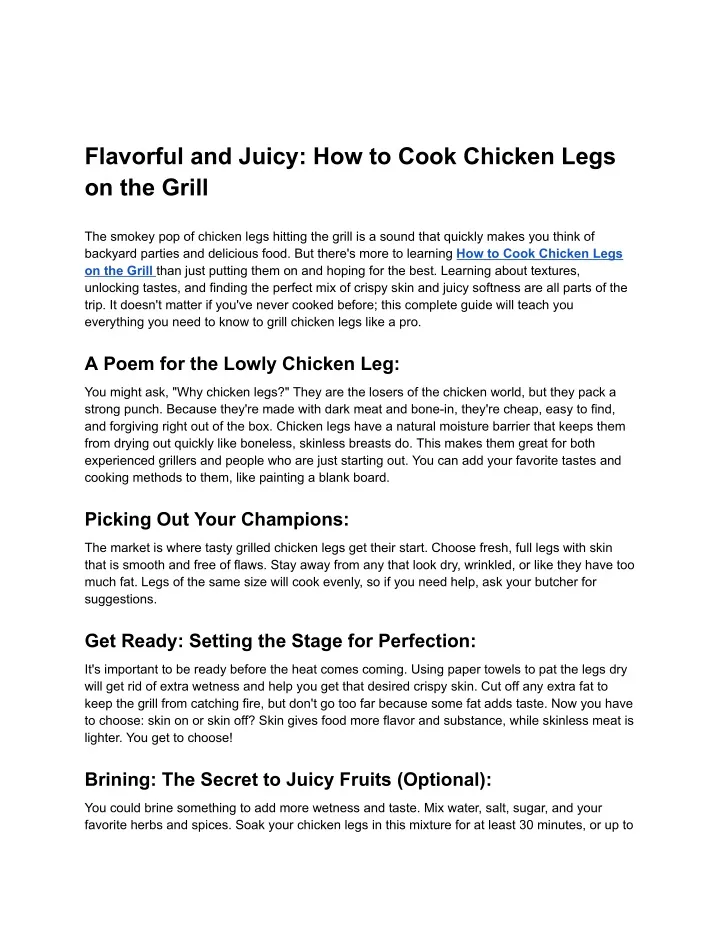 flavorful and juicy how to cook chicken legs