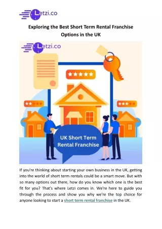 Best Short Term Rental UK Franchise