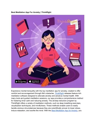 Best Meditation App For Anxiety _ ThinkRight