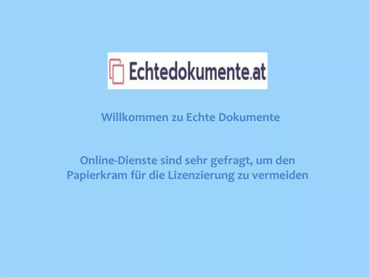 willkommen zu echte dokumente