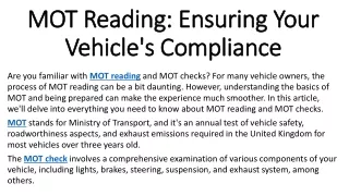 mot reading ensuring your vehicle s compliance
