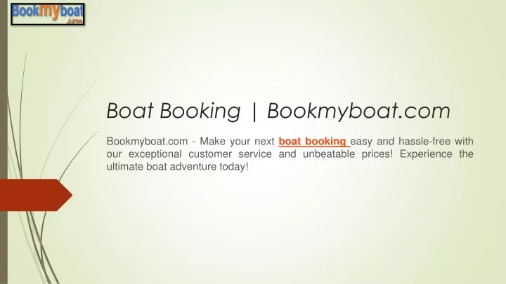 boat booking bookmyboat com