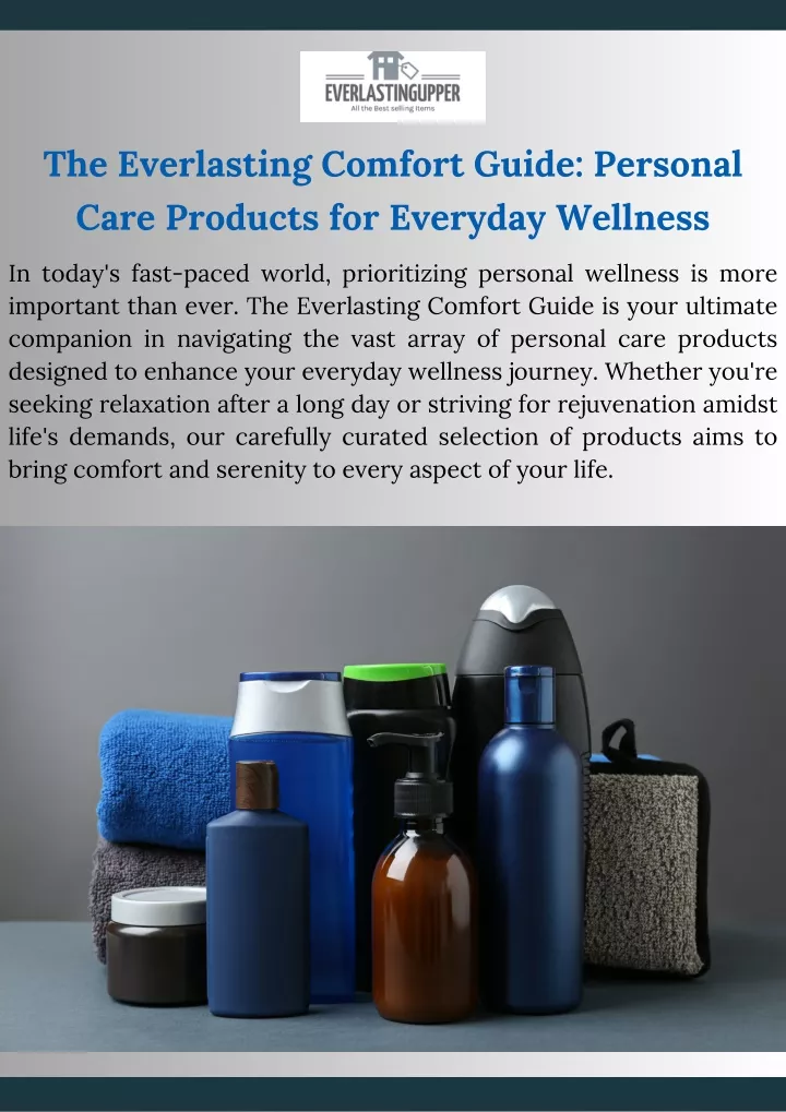 the everlasting comfort guide personal care